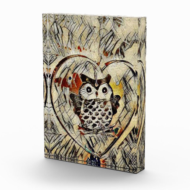 Owl drawing photo block (Right)