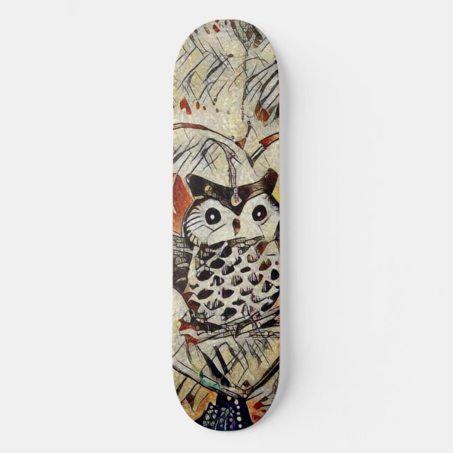 Owl drawing skateboard (Front)
