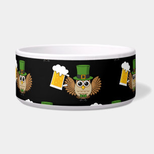 Owl Drinking Beer St Patrick's Day Pattern