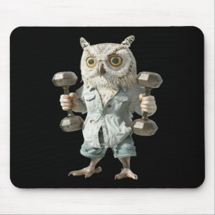 Owl Dumbbells  Mouse Pad