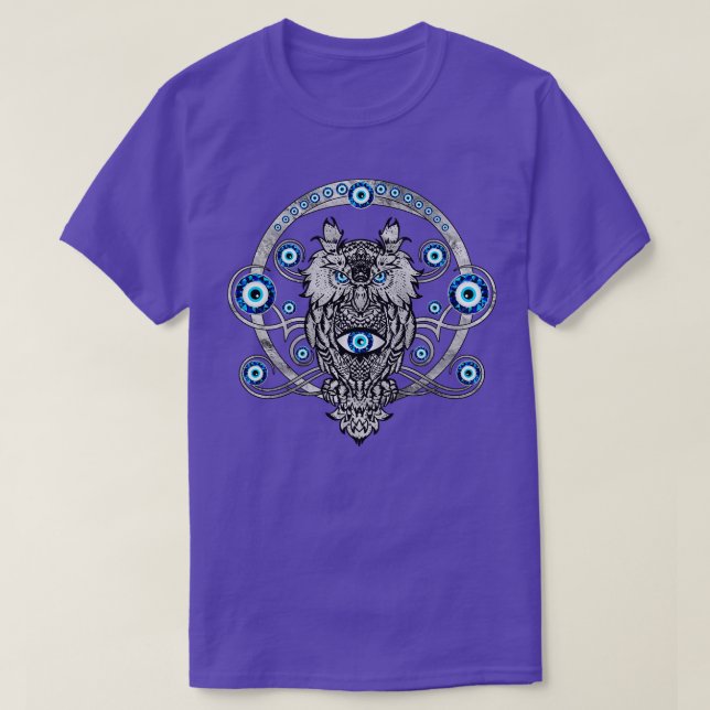 Owl Evil Eye Ornament  T-Shirt (Design Front)