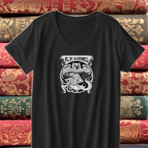Owl Ex Libris bookplate Plus Size T-Shirt
