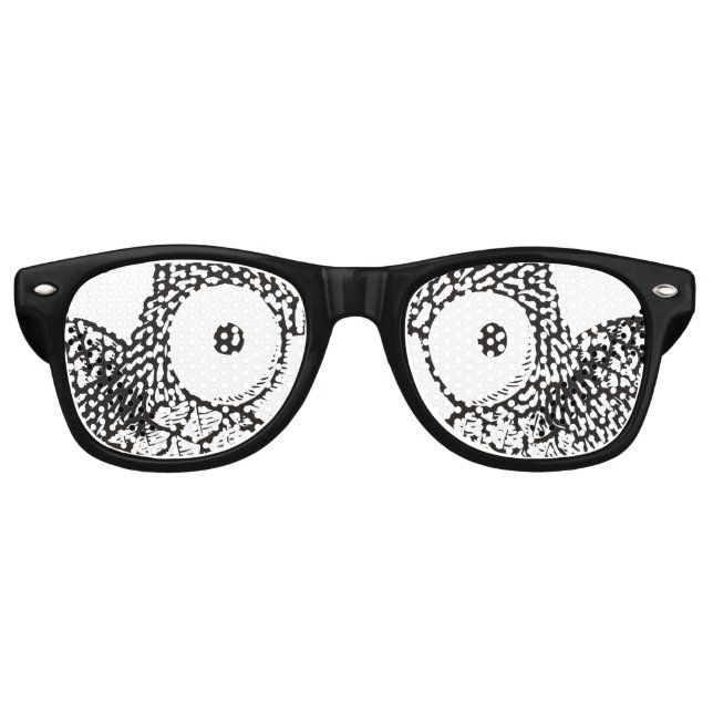 Owl Eyes Cartoon Retro Sunglasses (Front)