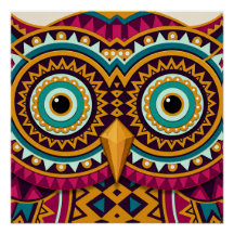 Owl Eyes Folk Art
