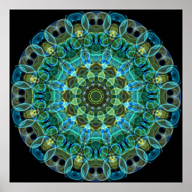 Owl Eyes kaleidoscope Poster (Front)