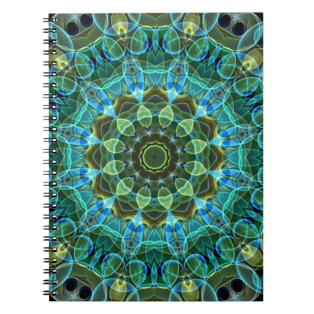 Owl Eyes kaleidoscope Spiral Notebook (Front)