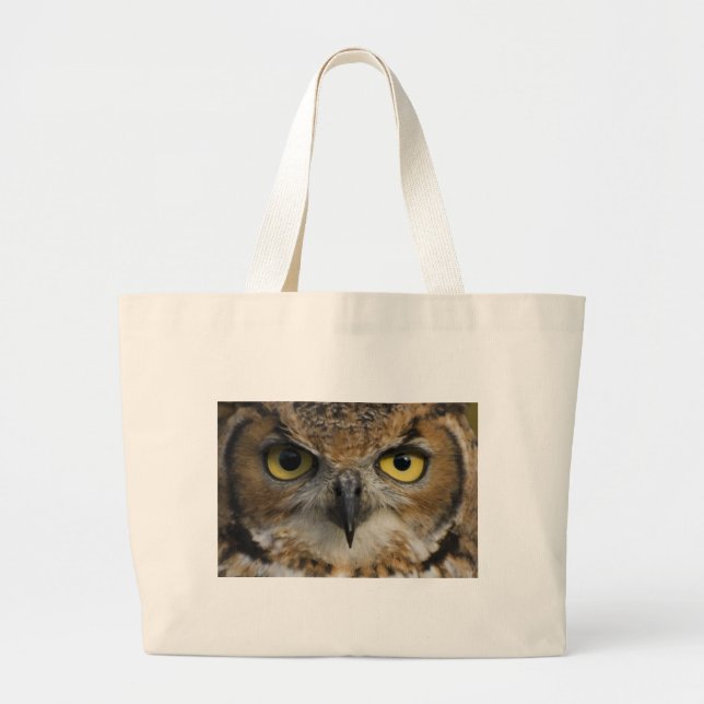 Owl Eyes Large Tote Bag (Front)