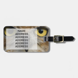 Owl Eyes Luggage Tag