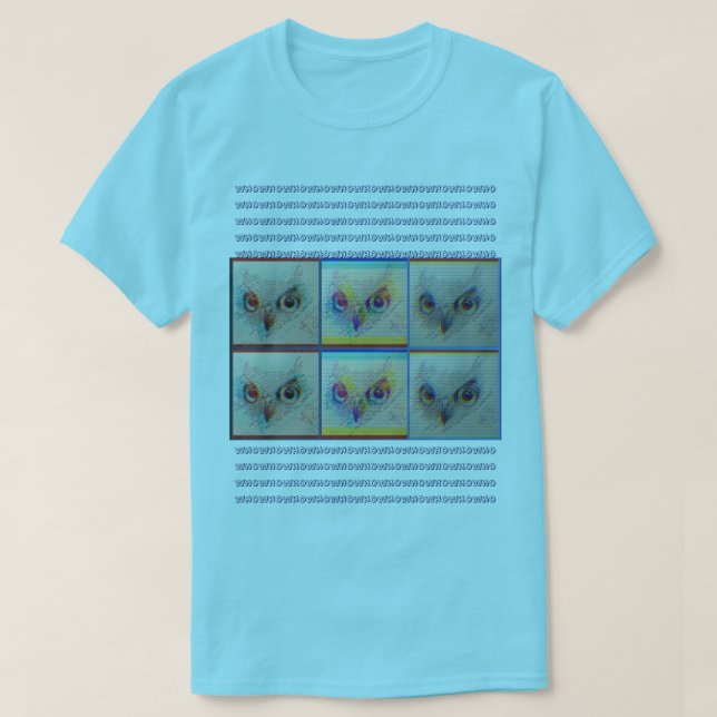 Owl eyes 'Who you talkin to?" T-Shirt (Design Front)