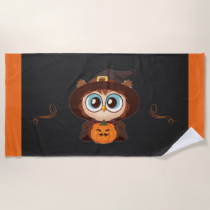 Owl/Fall/Autumn/Halloween/pumpkin Beach Towel