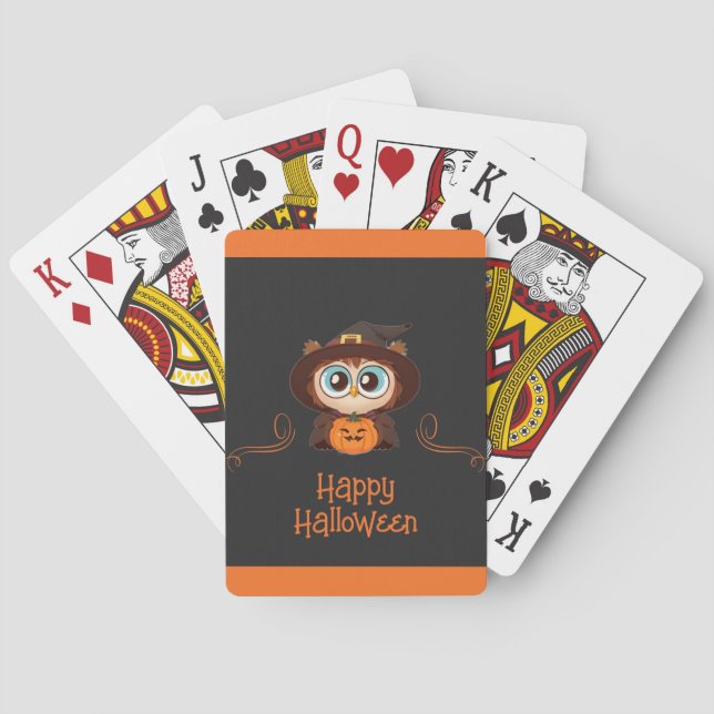 Owl/Fall/Autumn/Halloween/pumpkin Playing Cards (Back)