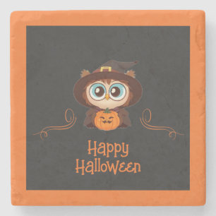 Owl/Fall/Autumn/Halloween/pumpkin Stone Coaster
