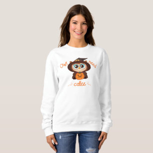 Owl/Fall/Autumn/Halloween/pumpkin Sweatshirt