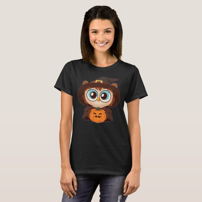 Owl/Fall/Autumn/Halloween/pumpkin T-Shirt (Front Full)