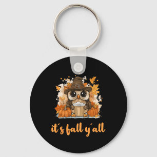 Owl Fall Thanksgiving It´s Fall Yáll Key Ring