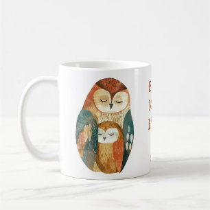Owl Family Best Mum Ever Mother's Day Name Coffee Mug