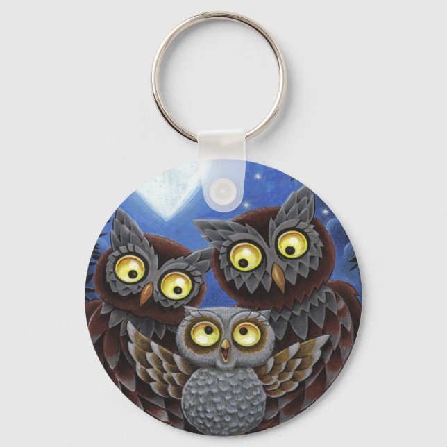 Owl Family Keychain (Front)