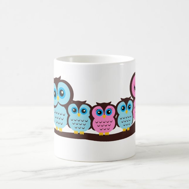 Owl Family of Five Coffee Mug (Center)