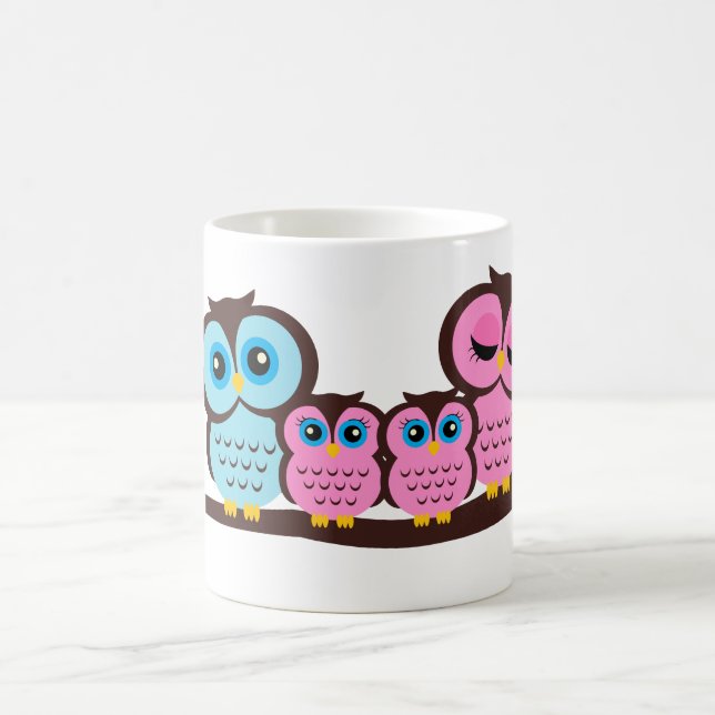 Owl Family of Four Coffee Mug (Center)