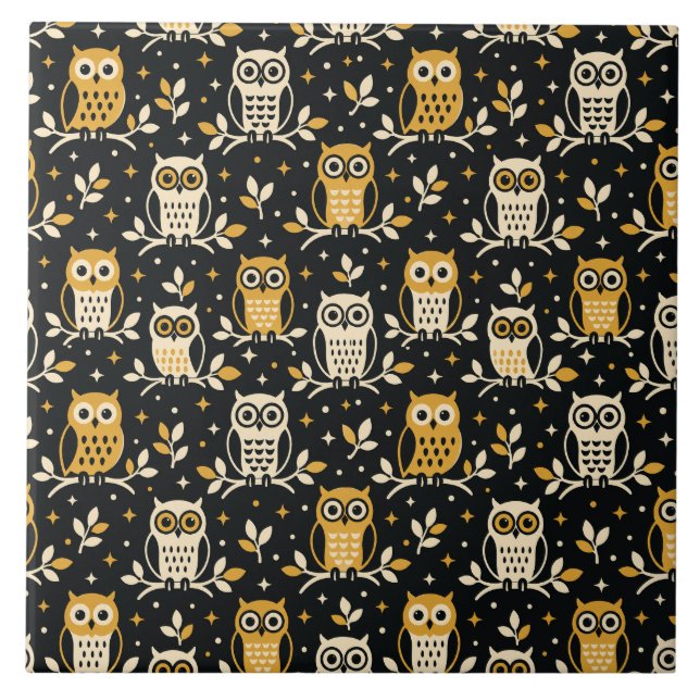 Owl Fantasy Design - Illustrative, Bring A Touch o Tile (Front)
