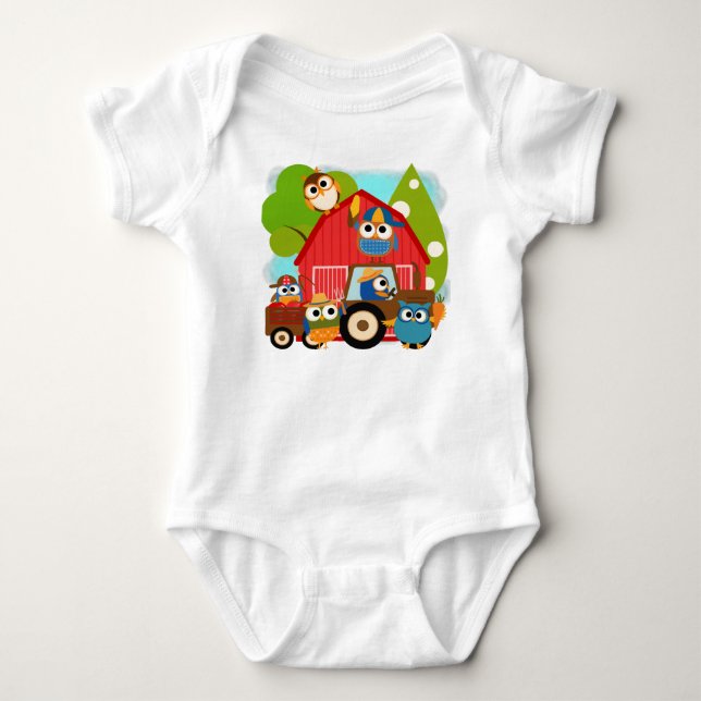 Owl Farmers Baby Bodysuit (Front)