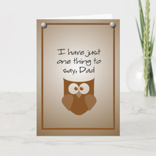 Owl Father's Day Card