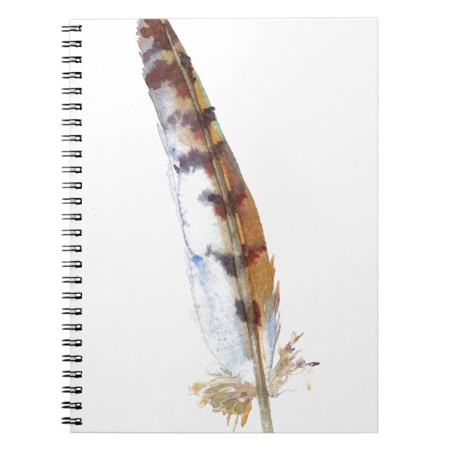OWL Feather Spiral Notebook (Front)