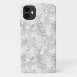 owl Feathers, gray, beige and blue, bird, light, Case-Mate iPhone Case