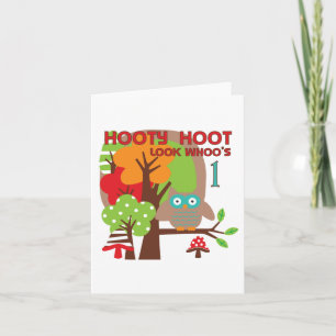Owl First Birthday T-shirts and Gifts Card