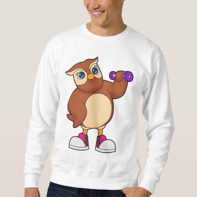 Owl Fitness Dumbbell Sweatshirt (Front)