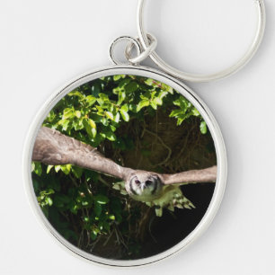 Owl Flying Key Ring