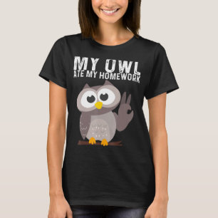Owl For Kids Boys Girls Owls Nocturnal Birds T-Shirt