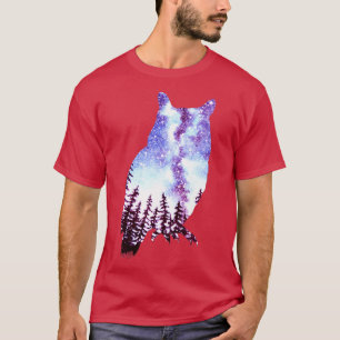 Owl Forest Night Sky T-Shirt