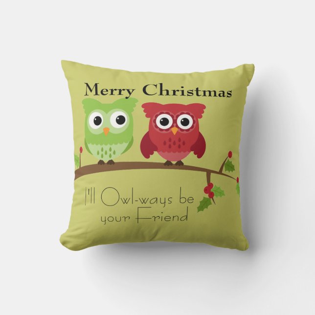 Owl Friends Pillow (Front)