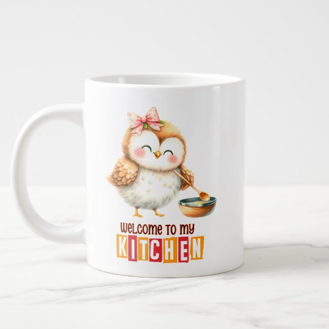 Owl Fun Large Coffee Mug (Left)