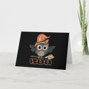 Owl Gift Boo Cute Owl Kids Halloween Tawny Owl Card