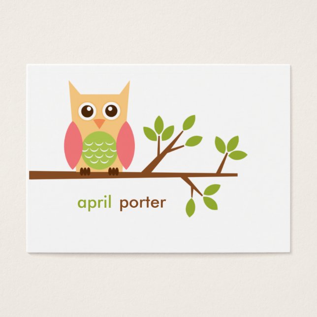 Owl Gift Enclosure, Gift Tag (#GIFT001) (Front)