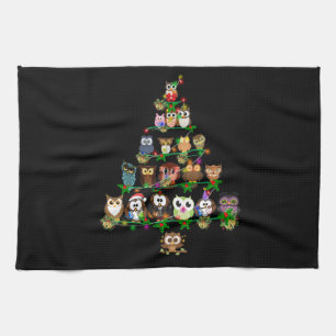 Owl Gift   Owls Pine Christmas Season Tea Towel