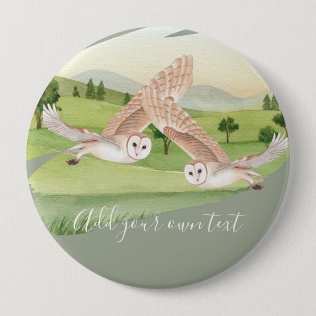 OWL GIFTS - Personalised 10 Cm Round Badge (Front)