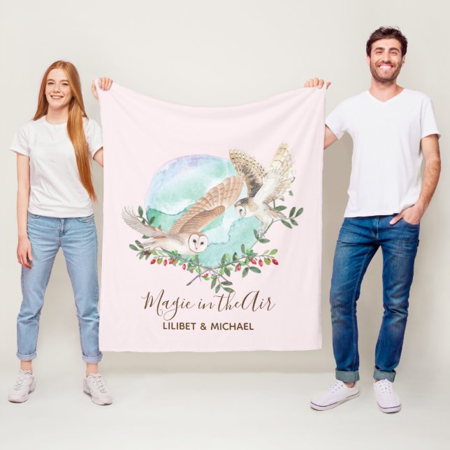 OWL GIFTS - Personalised Fleece Blanket (In Situ)
