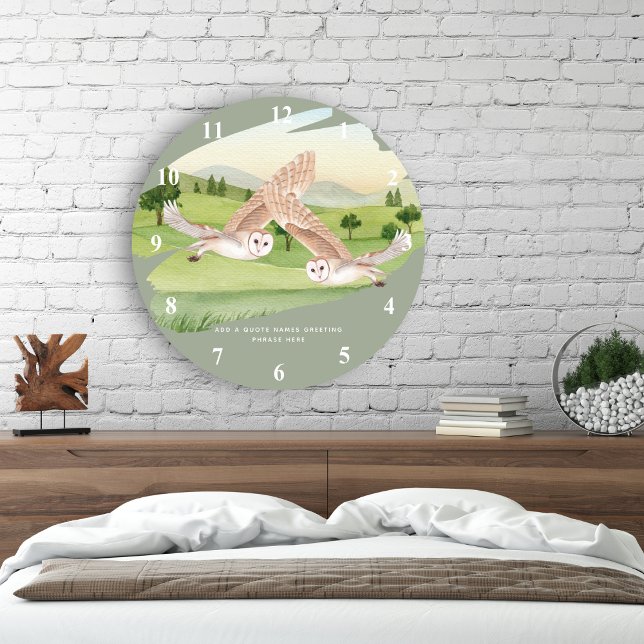 OWL GIFTS - Personalised Large Clock (Creator Uploaded)