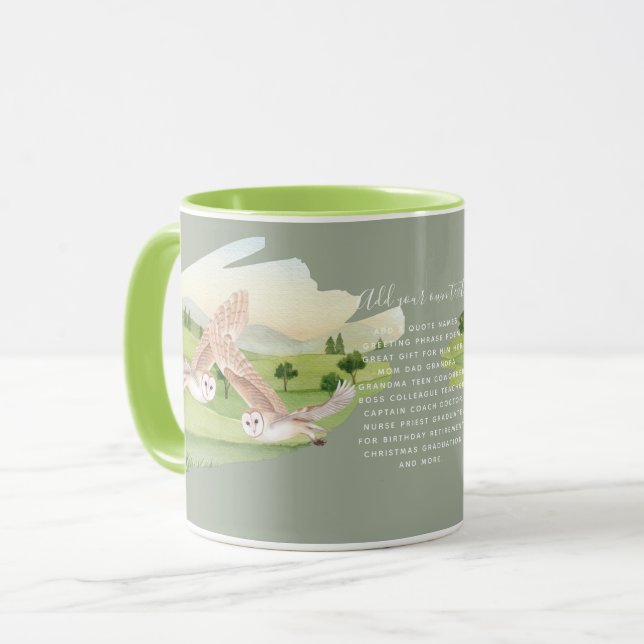 OWL GIFTS - Personalised Mug (Front Left)