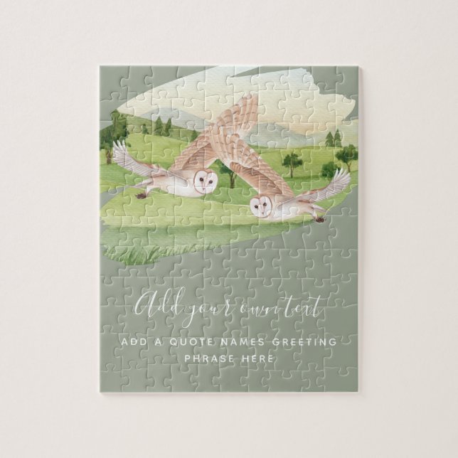 OWL GIFTS - Personalized Jigsaw Puzzle (Vertical)