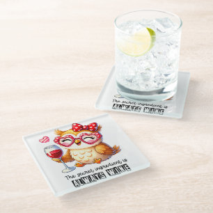 Owl Glass Coaster