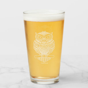 Owl - Glass Cup (white)