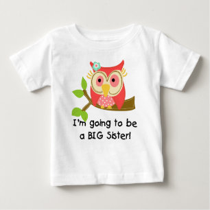 Owl Going to be a Sister Baby T-Shirt