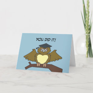 Owl Graduation Card
