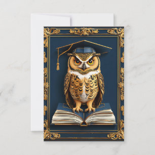 🎓 Owl Graduation Wishes For School Celebration 🎓 Invitation