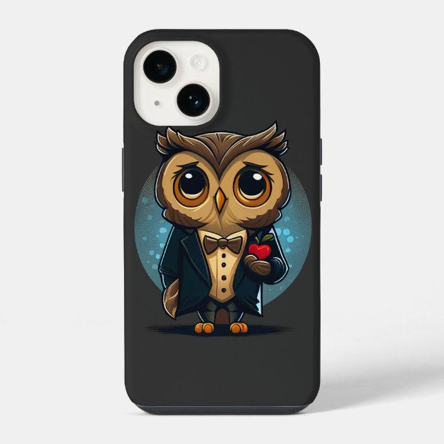 Owl Groom in Love: Perfect Valentine's Day Gift iPhone Case (Back)