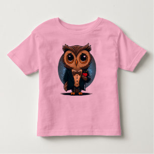 Owl Groom in Love: Perfect Valentine's Day Gift Toddler T-Shirt